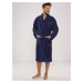 Bathrobe De Lafense 811 Plush M-2XL men's navy blue 059