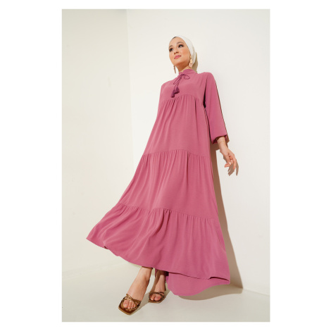 Bigdart Šnurovacie šaty na šnurovanie hidžábu - Dusty Rose