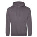 Just Hoods Unisex mikina s kapucňou JH001 Steel Grey -Solid