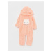 LC Waikiki Hooded Long Sleeve Plush Baby Girl Jumpsuit