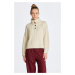 ROLÁK GANT CABLE TEXTURE BUTTONED ROLL NECK CREAM