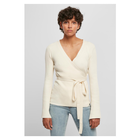 Women's ribbed knit with a wrapped cardigan whitesand Urban Classics