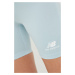 Šortky New Balance WS21550MGF-MGF, dámske, jednofarebné, vysoký pás