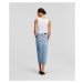 Sukňa Karl Lagerfeld Maxi Denim Skirt Modrá