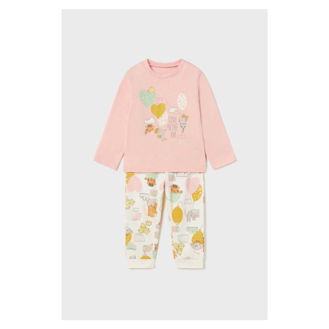 Pyžamo pre bábätká Mayoral béžová farba, vzorovaná