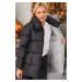 Z6682 DEWBERRY LADIES' COAT-PLAIN BLACK