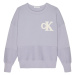 Calvin Klein Jeans Mikina  pastelovo fialová / biela