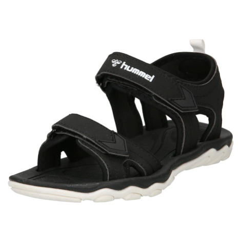 Hummel Otvorená obuv  čierna / biela
