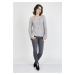 Dámsky sveter Kylie SWE 117 Sweater Grey - MKMSwetters