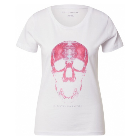 EINSTEIN & NEWTON Tričko 'Light Skull'  ružová / biela