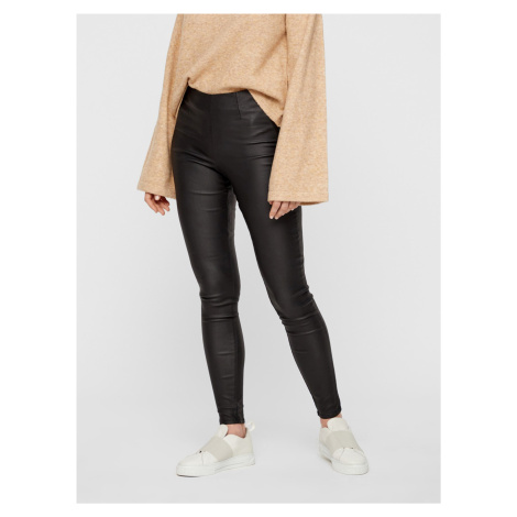 Čierne koženkové legíny Pieces