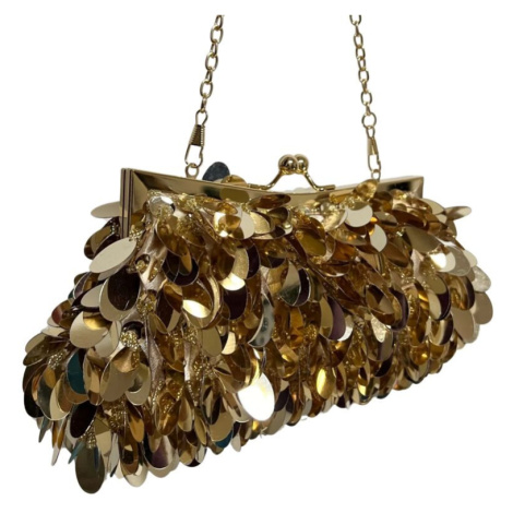 Zlatá luxusná spoločenská kabelka SIMON John-C