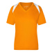 James & Nicholson Dámske bežecké tričko s krátkym rukávom JN396 - Oranžová / biela