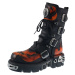 topánky kožené NEW ROCK Vampire Boots (107-S1) Black-Orange Čierna červená