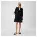 Šaty GAP Longsleeve Gauze Mini Dress Black