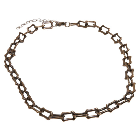 Robust chain necklace made of antique brass