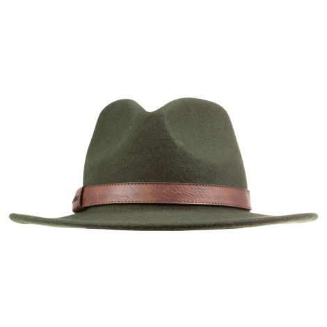SOLOGNAC Plstený poľovnícky klobúk 100 vodoodpudivý zelený KHAKI