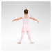 Dievčenský baletný trikot s krátkymi rukávmi ružový
