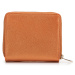Dámska kožená peňaženka s ozdobným okrajom, malá, oranžová 14-1-937-6