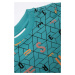 Detské bavlnené tričko Coccodrillo tyrkysová farba, s potlačou
