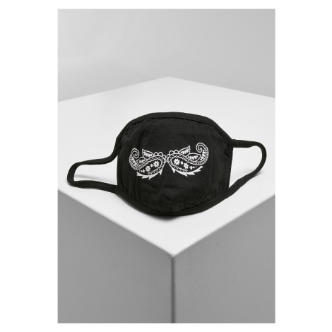 Paisley Moustache Mask Black mister tee