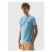 Chlapčenské tričko s krátkym rukávom 4F JUNIOR TSHIRT-4FJWSS24TTSHM1136-34S-LIGHT BLUE