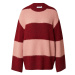 NA-KD Oversize sveter  ružová / tmavočervená