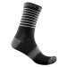 CASTELLI Cyklistické ponožky klasické - SUPERLEGGERA 12 LADY - šedá/čierna/biela
