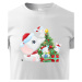 Detské tričko s potlačou Vianočného sloníka - roztomilé detské tričko