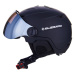 Lyžiarska prilba so štítom BLIZZARD Double Visor ski helmet, black matt, smoke lens, mirror