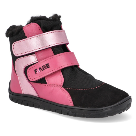 Barefoot detské zimné topánky Fare Bare - B5544151 ružové