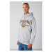 Persisted Men's Fleece College Printed Hooded Cord Grimelange Sweatshir