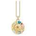 Thomas Sabo PE962-471-7 Gold-plated pendant with wheel of fortune