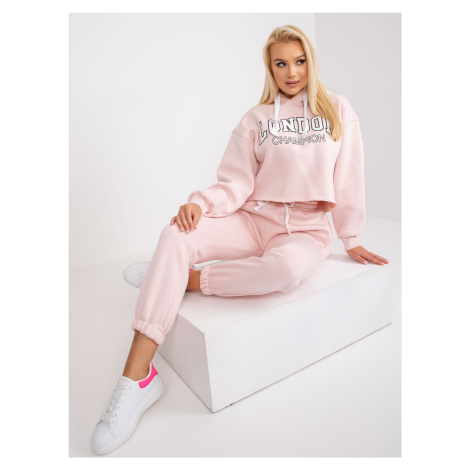 Light pink women's tracksuit brand Laraina