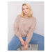 Plus size dark beige sweatshirt