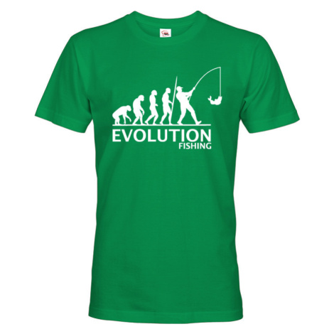 ⇒ Vtipné tričko pre rybárov s potlačou Rybárska evolúcie