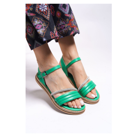 Riccon Olnadorei Women's Sandals 0012104 Green Skin