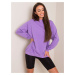 Basic cotton sweatshirt in purple