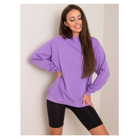 Cotton sweatshirt in purple color