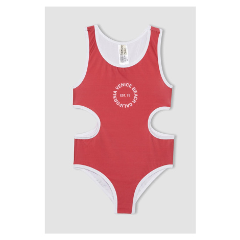 DEFACTO Girl's Printed Swimsuit