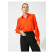 Koton Basic Satin Shirt Long Sleeved