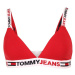 Tommy Hilfiger TOMMY JEANS ID-UNLINED TRIANGLE Dámska podprsenka, červená, veľkosť