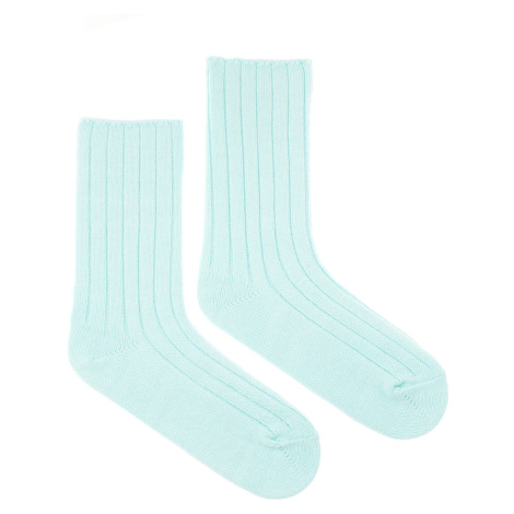 Vlnené ponožky Vlnáč rebro belasý Fusakle