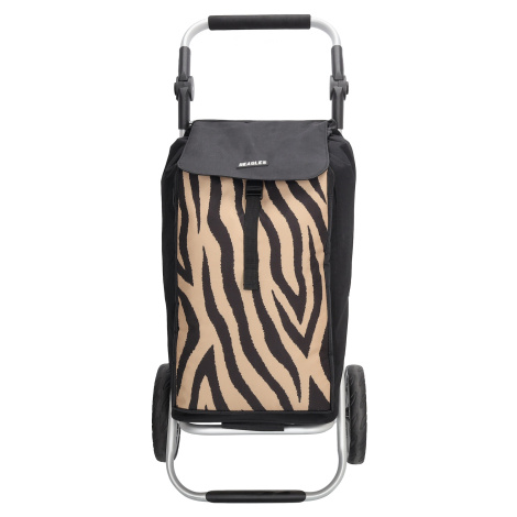 Nákupná taška na kolieskach Beagles Alberic - hnedá zebra - 41,76L
