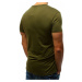Pánske jednoduché zelené tričko s nápisom rx3253