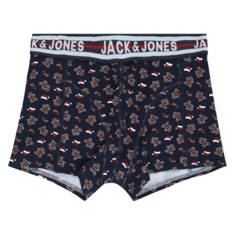 Jack & Jones Junior Nohavičky 'GINGERMAN'  námornícka modrá / hnedá / červená / biela