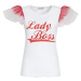 Influencer Tričko 'Lady Boss'  červená / biela