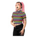tričko KILLSTAR Rainbow Child Ribbed Crop Čierna