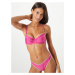 Hunkemöller Bikinový top 'Maya'  fuksia / biela