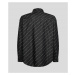 Košeľa Karl Lagerfeld Unisex Aop Logo Denim Shirt Čierna